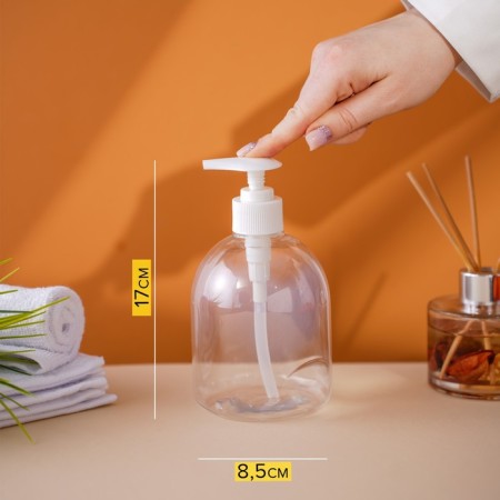 Doster for liquid soap of the share, 500 ml, 8.5 × 17 cm, the color is transparent-2