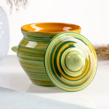 Ceramic pot for baking No. 5 with handles, 0.5l / 10x10.5cm, vitaminka-1