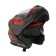 Modular helmet with two visors, size M (57-58), model-BLD-160E, black and red