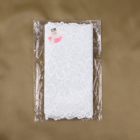 Lace elastic fabric, 185 mm × 2.7 ± 0.5 m, white color-3