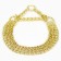 Collar - half -storage three -row, 40 cm, wire thickness 2 mm, golden