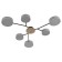 Chandelier 1319/6wt LED 144W 3000-6000k white 75x75x5 cm