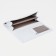 Women's wallet on the button, white color