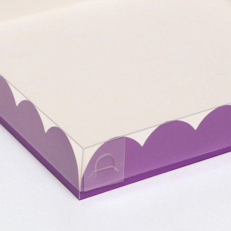Box for cookies, lilac, 21 x 21 x 3 cm-1