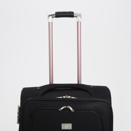 Small suitcase 24 "on lightning, code castle, with extension, black color-5