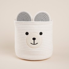 Basket for storage of manual weaving, cotton 22x22x22 cm
