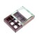 Box for 9 sweets with a shell, "strategic stock" 13.8 x 13.8 x 3.8