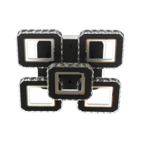 Luer with PDU "Mia" 5XLED 150W 3000-6000K RGB black 38x38x14cm
