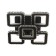 Luer with PDU "Mia" 5XLED 150W 3000-6000K RGB black 38x38x14cm