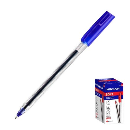 Ballpoint Pensan Pensan Triangle, Node 1.0 mm, three -sided, blue ink blue