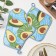 Set of kitchen avocado 224 (mittens+grab), blue, hl, matting