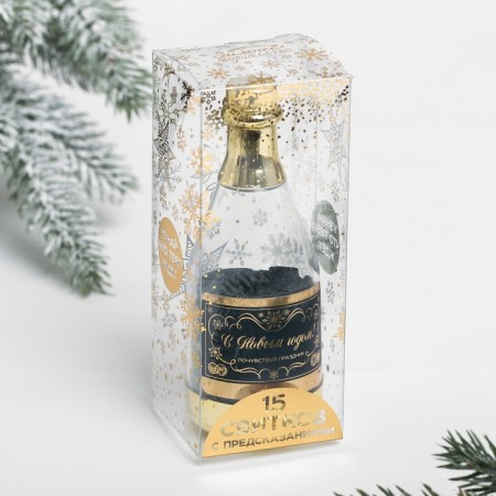 New Year's wishes in the bottle "Happiness in the New Year!", 15 scrolls-2