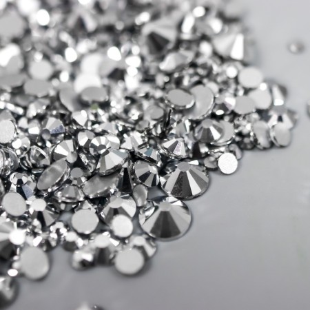 Decor for creativity Glass "Rhinestone truncated cone. Silver" d = 1.5-6.5 mm set 1000 pcs-1
