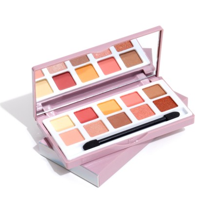 Palette of shadows for eyelids, 10 colors