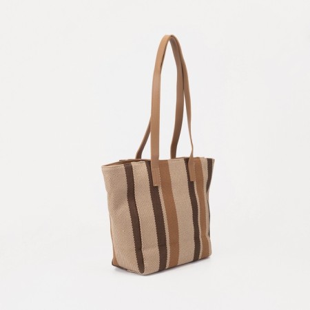 Zipper bag with zipper, brown color-1