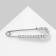 Pin "Classic" Solder, 4.5 cm, white color in silver