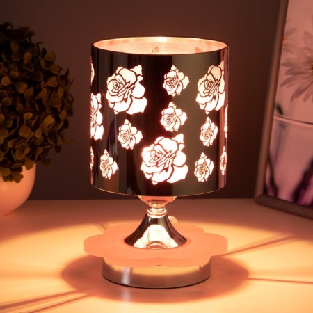 Aroma lace with backlight "Flowers" E14 40W +RGB black 12x12x22.5 cm-2