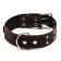 Collar leather embossed single-layer, dimensionless, 74 x 4.5 cm, Osh 35-65 cm, mix of flowers