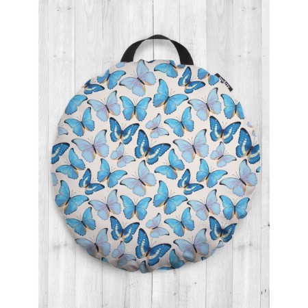 Siddle Pill "Blue butterflies", Decorative, D = 52 cm