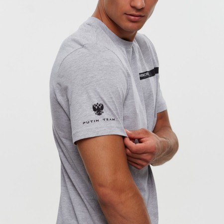 President T -shirt, size m, color gray-5