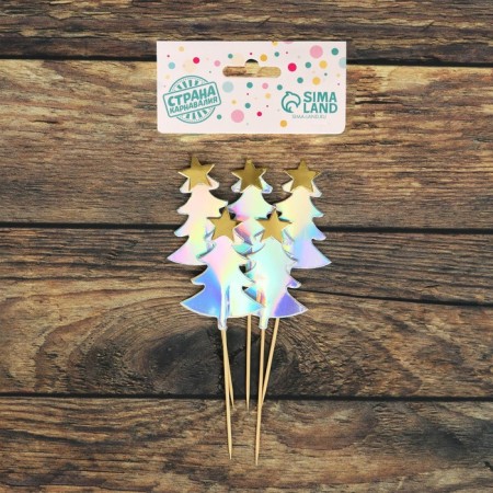 Skewers "Christmas tree with a star", set of 5 pcs., Porever color-1
