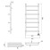 Domoterm electric heated towel rail "Orpheus" P7, 500x700 mm, with a shelf, right, bronze