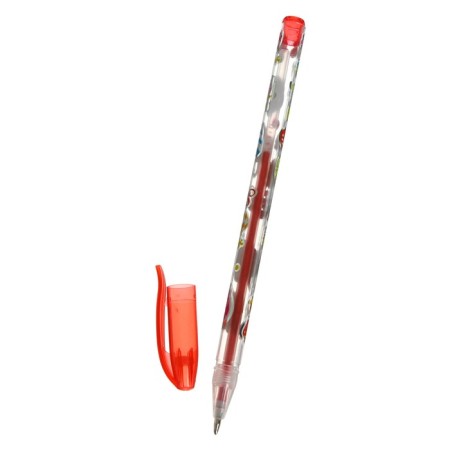 A set of gel pens, 12 colors, metallic, a body with a pattern, in a blister on a button-14