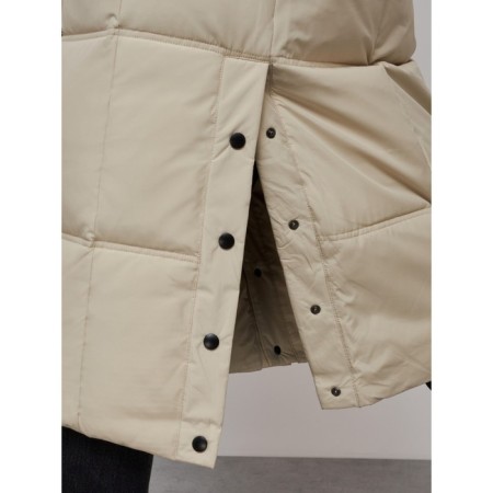 Coat insulated winter female, size 50, beige color-12