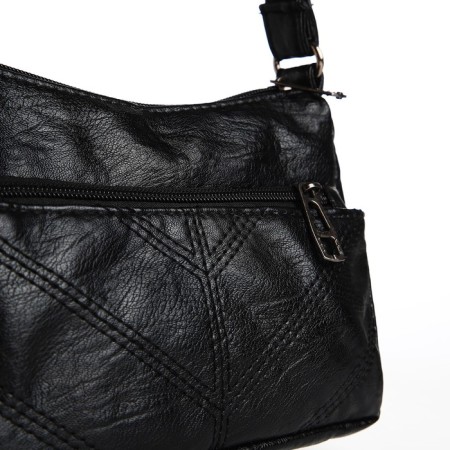 Bag Cross-Bodi with a zipper, black color-3