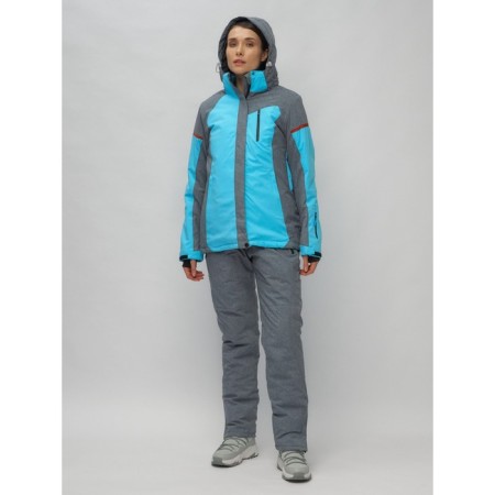 Ski suit female, size 42, blue color-23