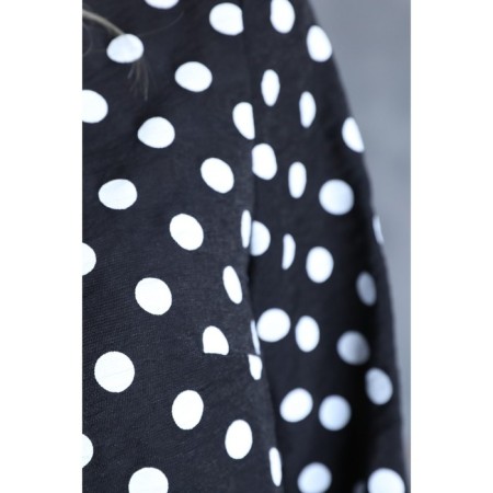 Female blouse, size 44, black color, white-10