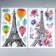 Plastic sticker 2D "Eiffel Tower and Flowers" MIX 54x35.5 cm