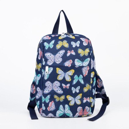 Baby backpack on lightning, 2 external pockets, blue color-1