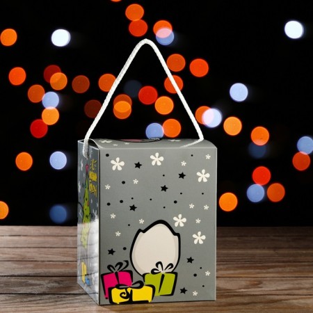 Gift box Cube "Zaychonok", 12 x 12 x 15.5 cm-2