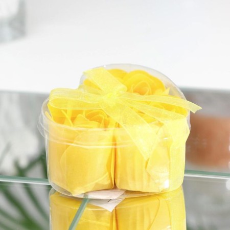 Soap roses, yellow, set of 3 pcs.-1