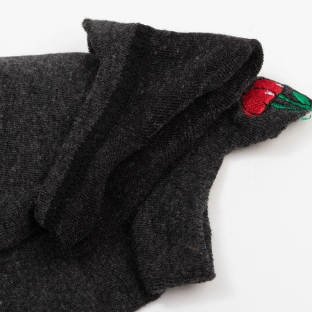 Women's socks shortened minku "Cherry", color graphite, size 36-39 (23-25 ​​cm)-2