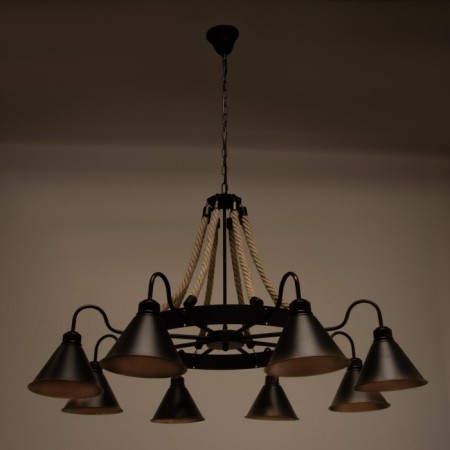 Chandelier 2737/8 E27 40W Black 88x88x60-100 cm-2