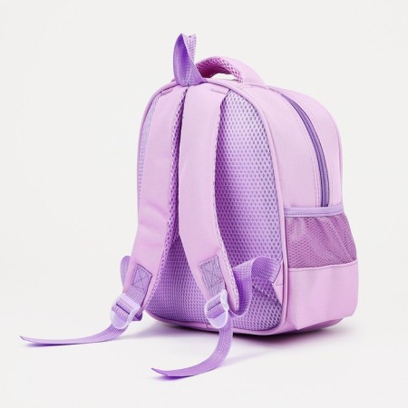 Baby backpack on lightning, 3 outer pockets, lilac/pink color-1