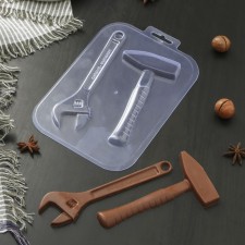 The shape for chocolate and sweets is plastic 