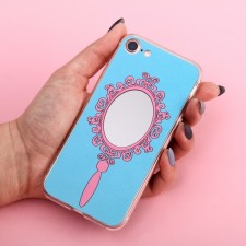 Чехол на телефона iPhone 7 с зеркальным эффектом «Излучай красоту», 6.5 × 14 см.