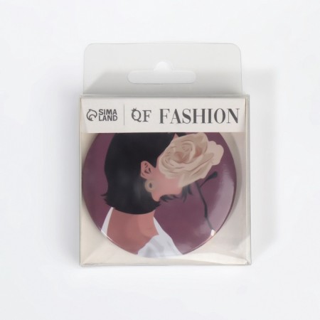 Mirror "Girls", D 7.5 cm, PVC - box, MIX drawing-4