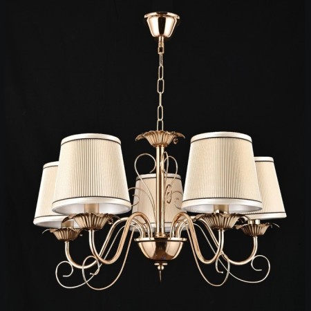 Lamp Ceiling Economy light 13157/5FGD TeA, 5x60W, E14, 81x60x60 cm, gold color
