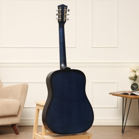 Acoustic guitar "Amistar N-513" 6 string, Menz. 650mm, art decoration, blue-9