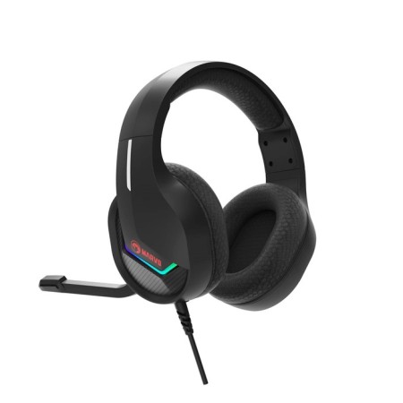 Marvo H8618 BK headphones, game, full -size, microphone, USB, 2 m, RGB, black-2