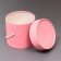 Gift box, round, pink, with a lace, 12 x 12 cm