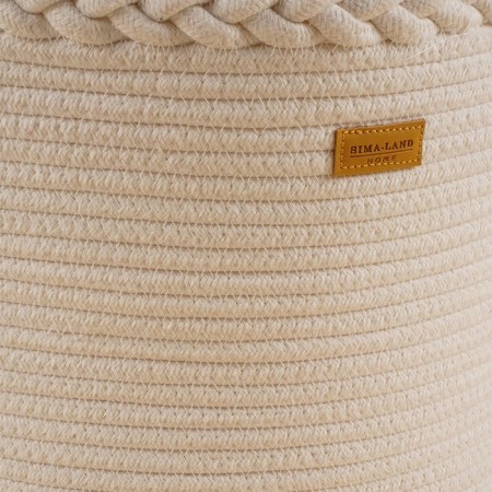 Belly basket wicker -round SL Home Cotton, cotton, 35 × 40 cm-4
