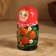 Matryoshka 5-doll "festive red" with God's cow, 10-11 cm