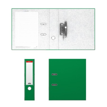 A4, 70 mm folder, “Business”, Green, Green, Plastic Pocket, Metal Kant, Cardboard 2 mm, capacity of 450 sheets-1