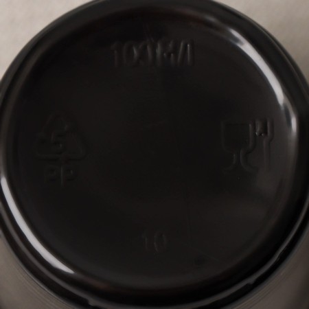 A single -alarm plastic glass, 100 ml, black color-3