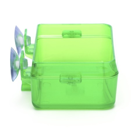 NomoyPet feeder for a terrarium on suction cups, 10 x 4 x 7.5 cm, green-1